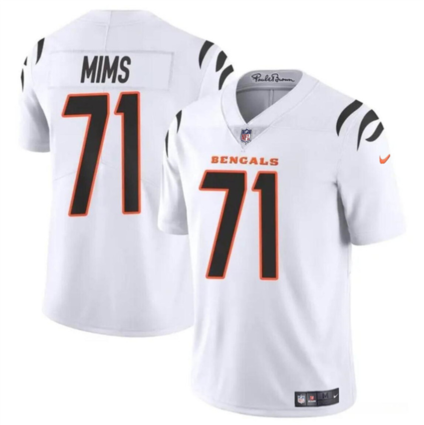 Men's White Cincinnati Bengals #71 Amarius Mims 2024 Draft Vapor Untouchable Limited Stitched Jersey